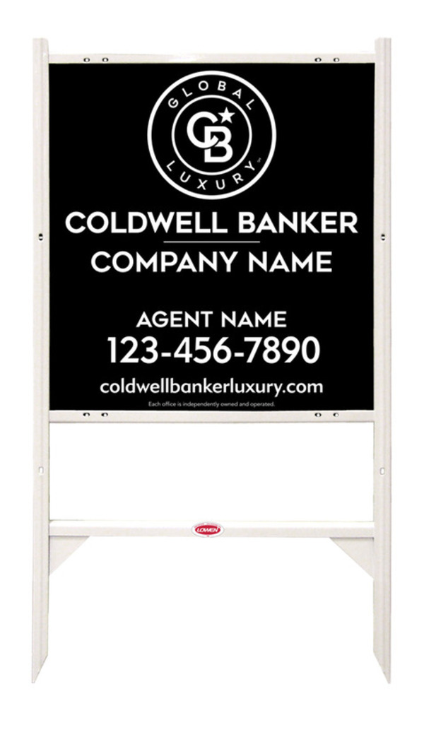 Angle Iron Frame and Agent Sign Panel Unit, 25h x 24w, Poly
