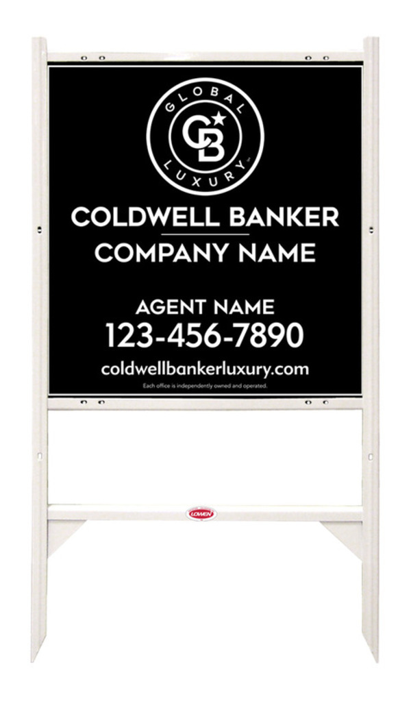 Angle Iron Frame and Agent Sign Panel Unit, 25h x 24w, Poly