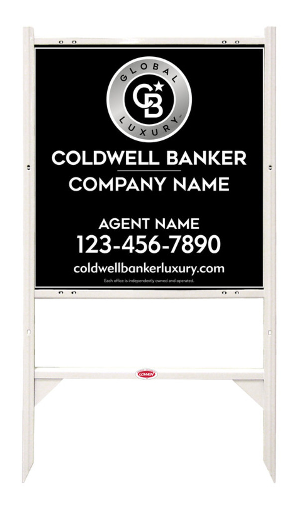 Angle Iron Frame and Agent Sign Panel Unit, 25h x 24w, Poly