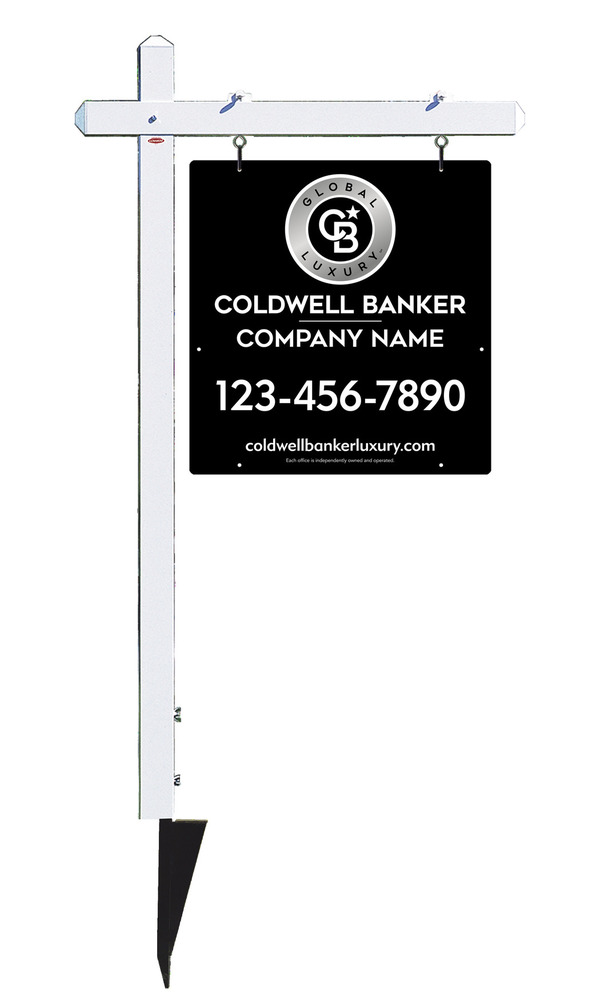 Sign Post and Office Sign Panel Unit, 25h x 24w, .063 Aluminum