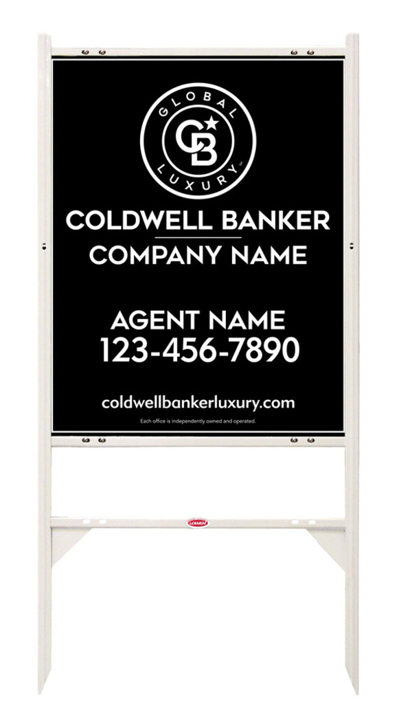 Angle Iron Frame and Agent Sign Panel Unit, 30h x 24w, .040 Aluminum