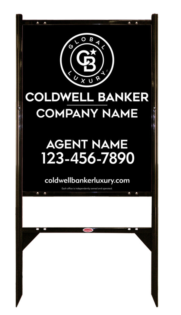 Angle Iron Frame and Agent Sign Panel Unit, 30h x 24w, .040 Aluminum