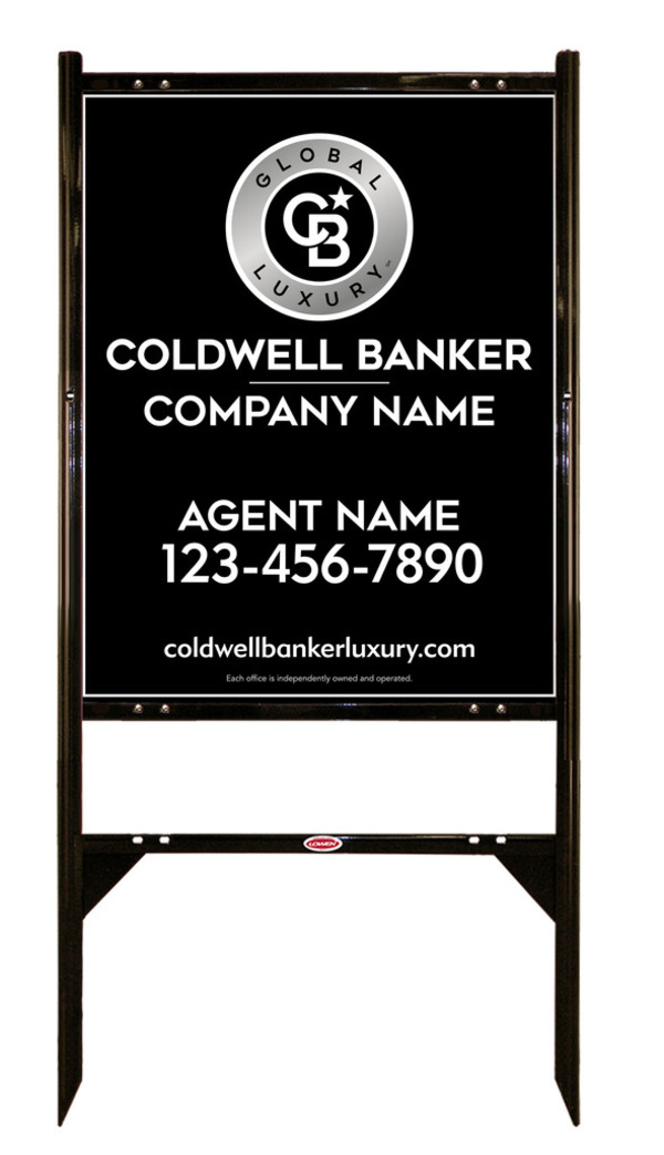 Angle Iron Frame and Agent Sign Panel Unit, 30h x 24w, .040 Aluminum