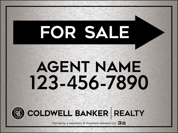 Directional Agent For Sale Sign Panel, 18h x 24w, 4mm Corrugated