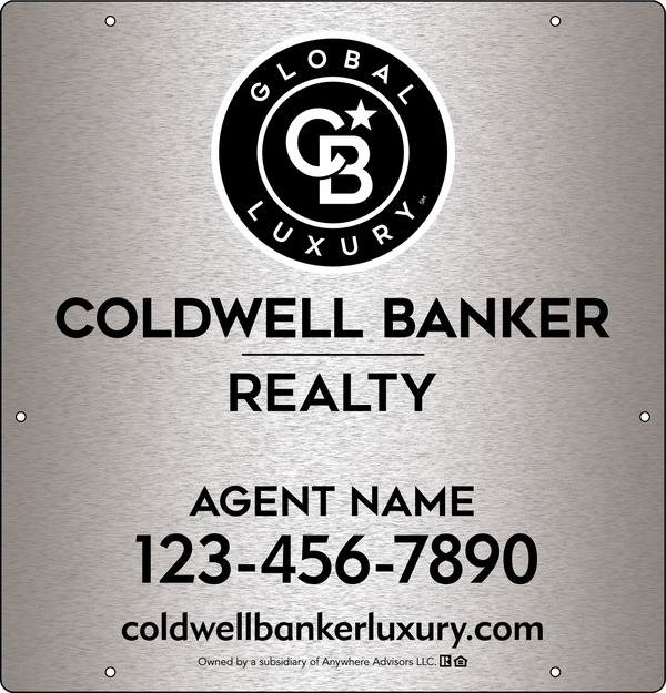 Agent Hanging Sign Panel, 25h x 24w, 3MM Brushed Aluminum Composite