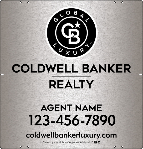 Agent Sign Panel, 25h x 24w, 3MM Brushed Aluminum Composite