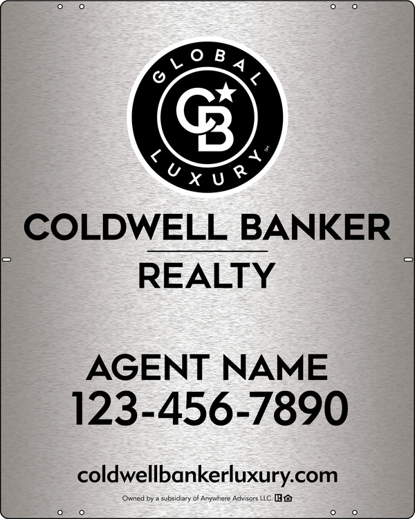 Agent Sign Panel, 30h x 24w, 3MM Brushed Aluminum Composite