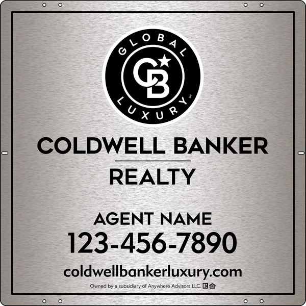 Agent Sign Panel, 24h x 24w, 3MM Brushed Aluminum Composite
