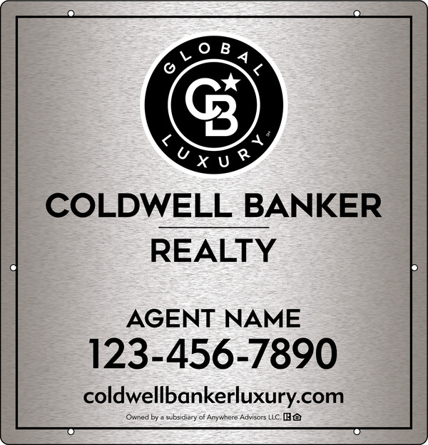 Agent Hanging Sign Panel, 25h x 24w, 3MM Brushed Aluminum Composite