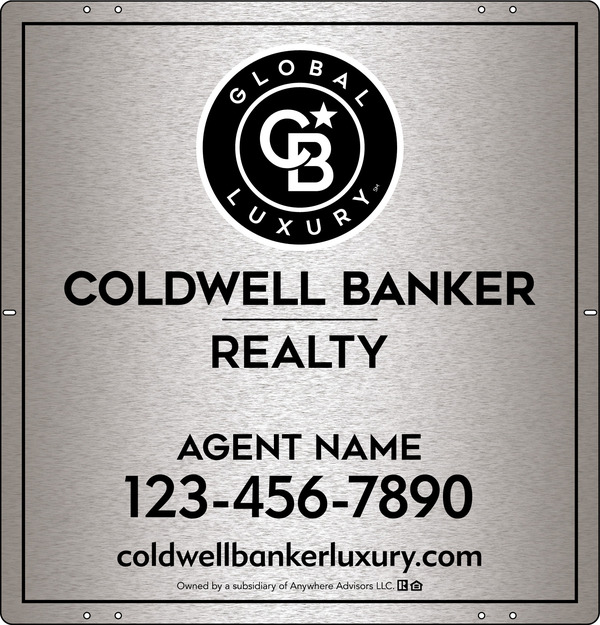 Agent Sign Panel, 25h x 24w, 3MM Brushed Aluminum Composite