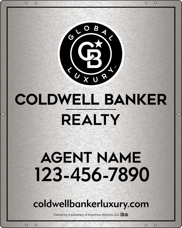 Agent Sign Panel, 30h x 24w, 3MM Brushed Aluminum Composite