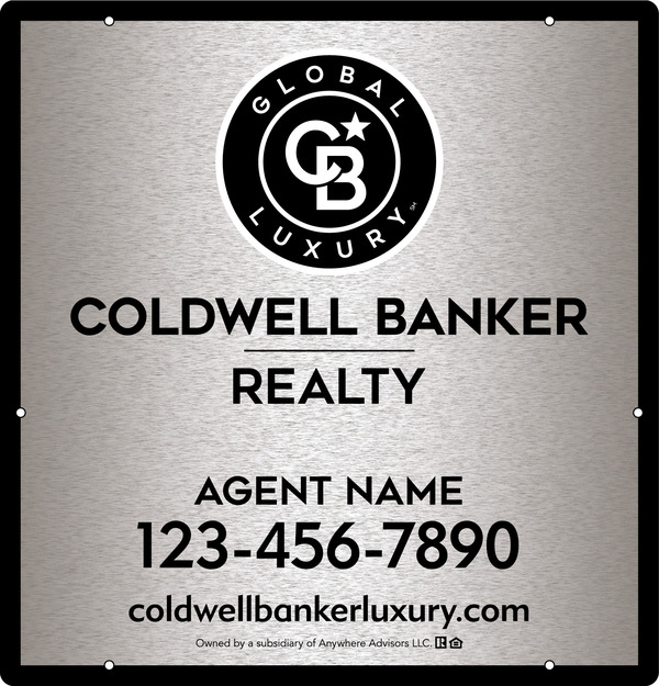 Agent Hanging Sign Panel, 25h x 24w, 3MM Brushed Aluminum Composite