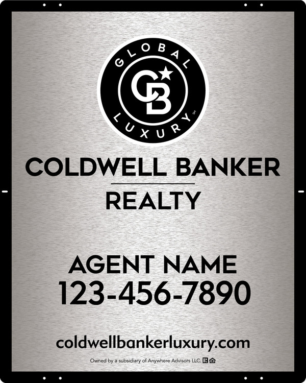 Agent Sign Panel, 30h x 24w, 3MM Brushed Aluminum Composite