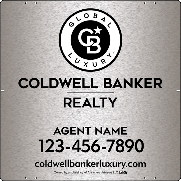 Agent Sign Panel, 24h x 24w, 3MM Brushed Aluminum Composite
