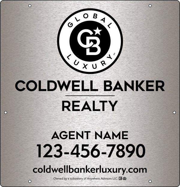 Agent Hanging Sign Panel, 25h x 24w, 3MM Brushed Aluminum Composite