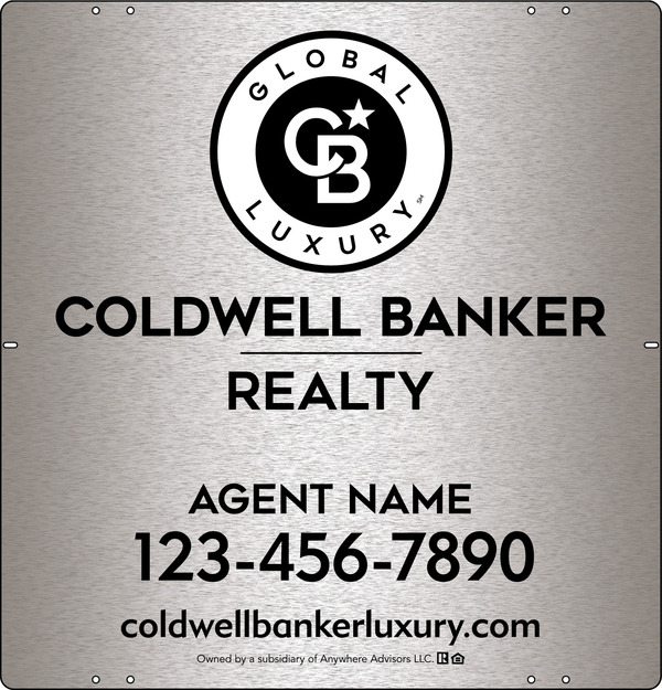 Agent Sign Panel, 25h x 24w, 3MM Brushed Aluminum Composite