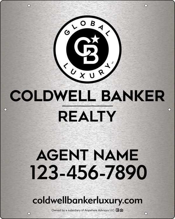 Agent Hanging Sign Panel, 30h x 24w, 3MM Brushed Aluminum Composite