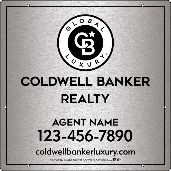 Agent Hanging Sign Panel, 24h x 24w, 3MM Brushed Aluminum Composite