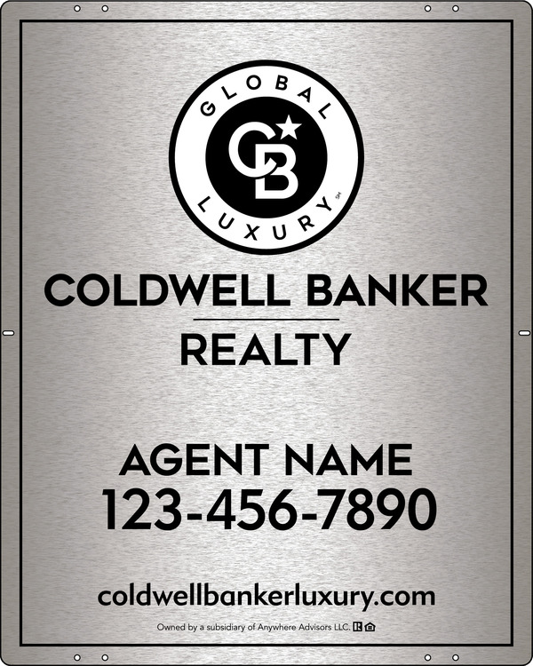 Agent Sign Panel, 30h x 24w, 3MM Brushed Aluminum Composite