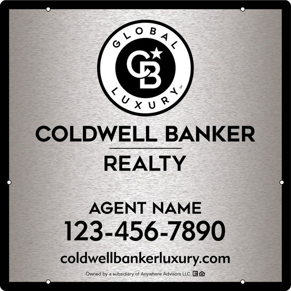 Agent Hanging Sign Panel, 24h x 24w, 3MM Brushed Aluminum Composite