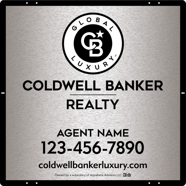 Agent Sign Panel, 24h x 24w, 3MM Brushed Aluminum Composite