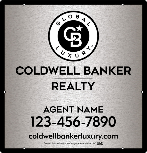 Agent Hanging Sign Panel, 25h x 24w, 3MM Brushed Aluminum Composite