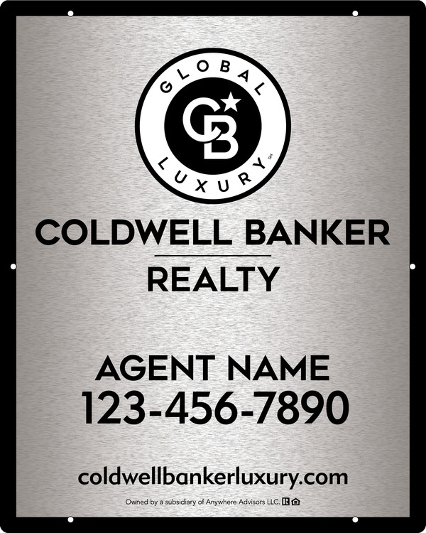 Agent Hanging Sign Panel, 30h x 24w, 3MM Brushed Aluminum Composite