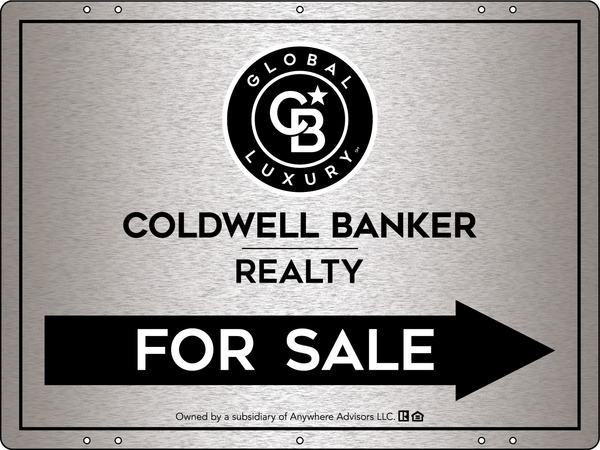 Directional Office For Sale Sign Panel, 18h x 24w, 3MM Brushed Aluminum Composite