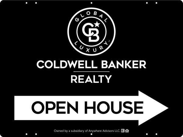 Directional Office Open House Sign Panel, 18h x 24w, Steel