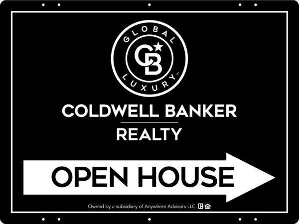 Directional Office Open House Sign Panel, 18h x 24w, Steel