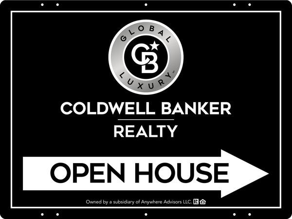 Directional Office Open House Sign Panel, 18h x 24w, Steel
