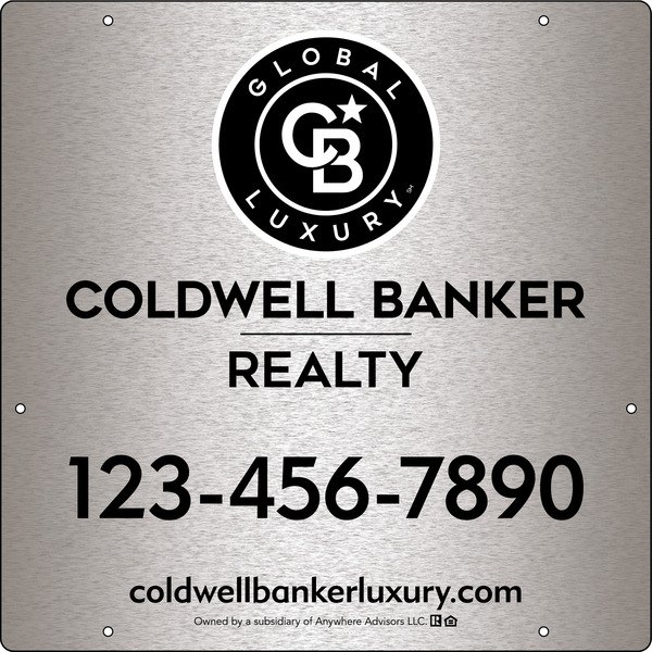 Office Hanging Sign Panel, 24h x 24w, 3MM Brushed Aluminum Composite