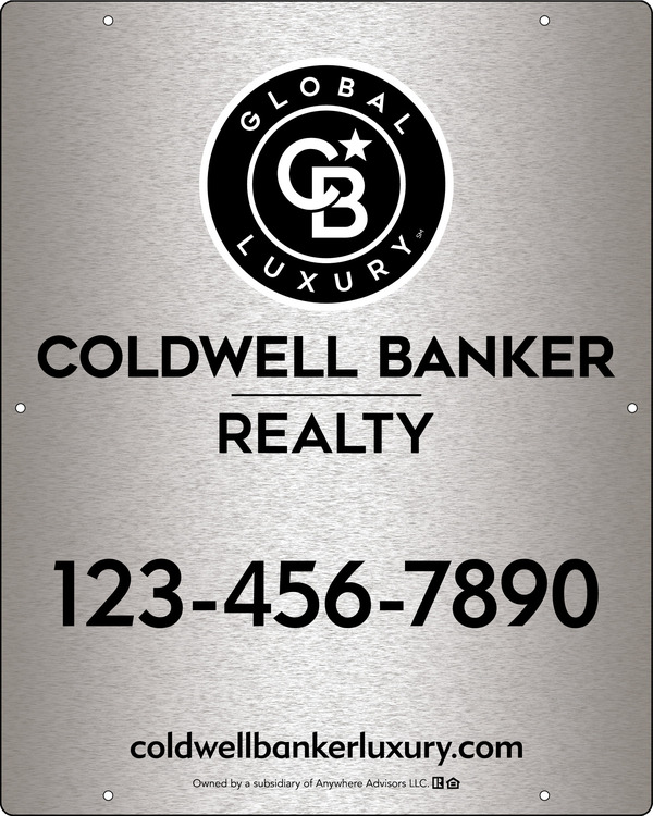 Office Hanging Sign Panel, 30h x 24w, 3MM Brushed Aluminum Composite