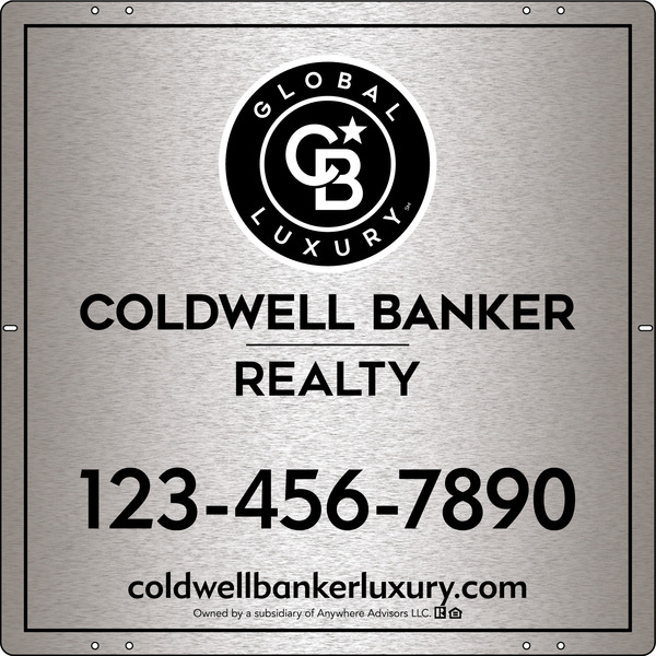 Office Sign Panel, 24h x 24w, 3MM Brushed Aluminum Composite