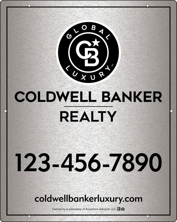 Office Hanging Sign Panel, 30h x 24w, 3MM Brushed Aluminum Composite