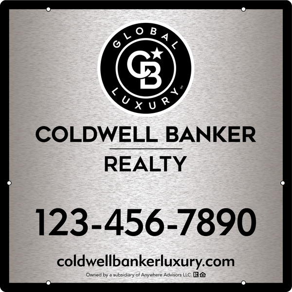 Agent Hanging Sign Panel, 24h x 24w, 3MM Brushed Aluminum Composite