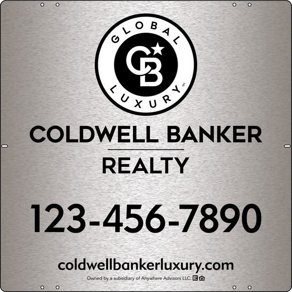 Office Sign Panel, 24h x 24w, 3MM Brushed Aluminum Composite