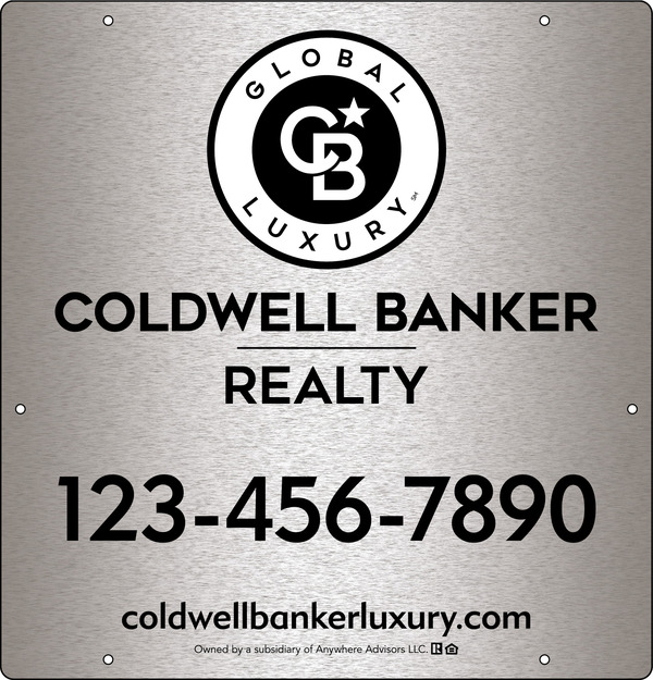 Office Hanging Sign Panel, 25h x 24w, 3MM Brushed Aluminum Composite