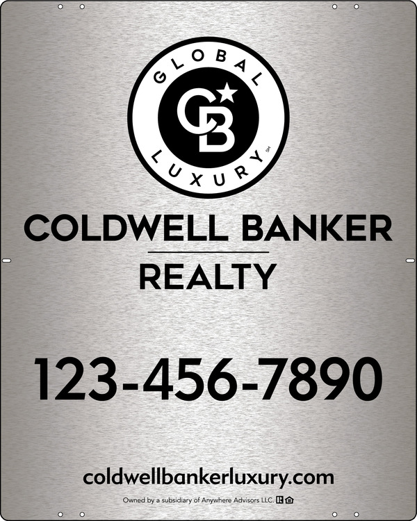 Office Sign Panel, 30h x 24w, 3MM Brushed Aluminum Composite