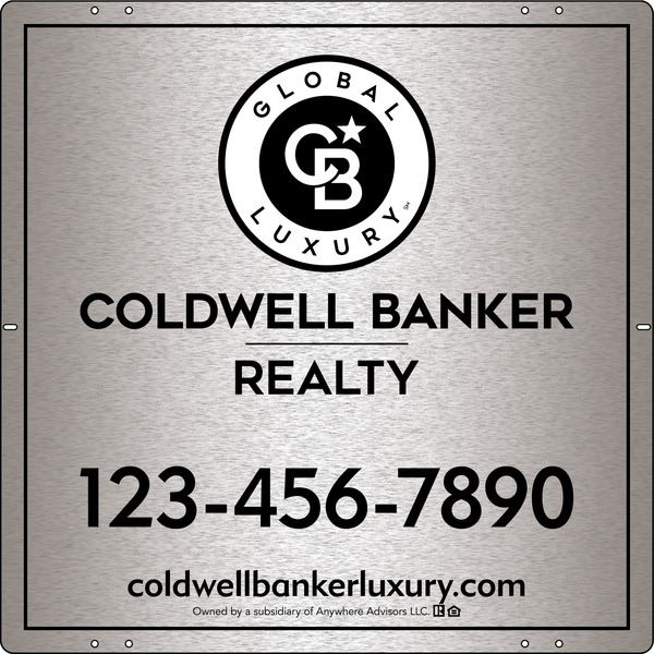 Office Sign Panel, 24h x 24w, 3MM Brushed Aluminum Composite