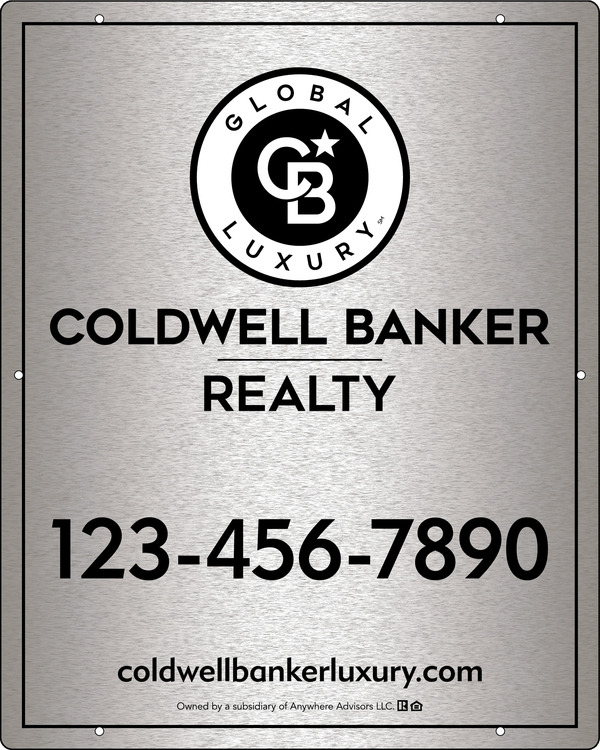 Office Hanging Sign Panel, 30h x 24w, 3MM Brushed Aluminum Composite