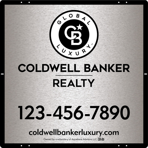 Office Sign Panel, 24h x 24w, 3MM Brushed Aluminum Composite