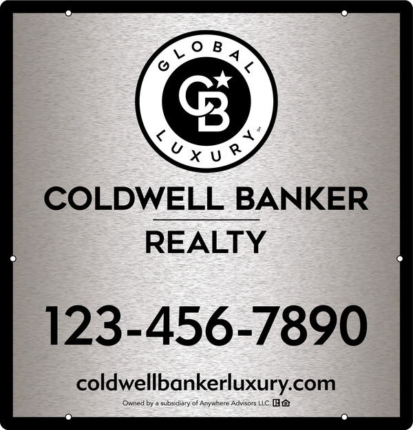 Office Hanging Sign Panel, 25h x 24w, 3MM Brushed Aluminum Composite