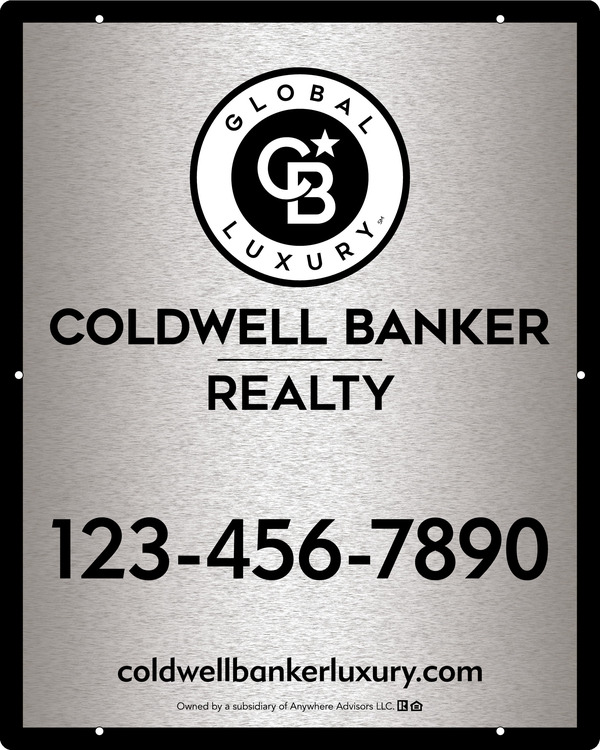 Office Hanging Sign Panel, 30h x 24w, 3MM Brushed Aluminum Composite