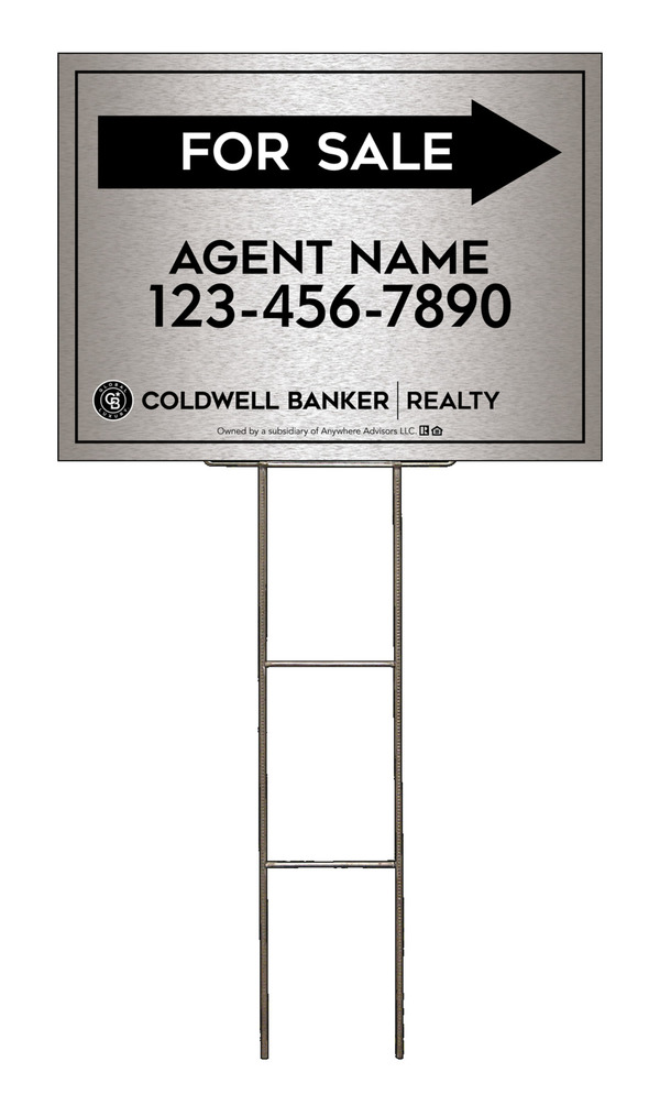 Wire H-Stake and Agent For Sale Sign Panel Unit, 18h x 24w, 4mm Corrugated