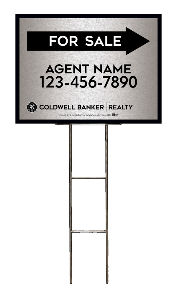 Wire H-Stake and Agent For Sale Sign Panel Unit, 18h x 24w, 4mm Corrugated