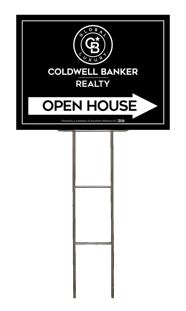 Wire H-Stake and Office Open House Sign Panel Unit, 18h x 24w, 4mm Corrugated