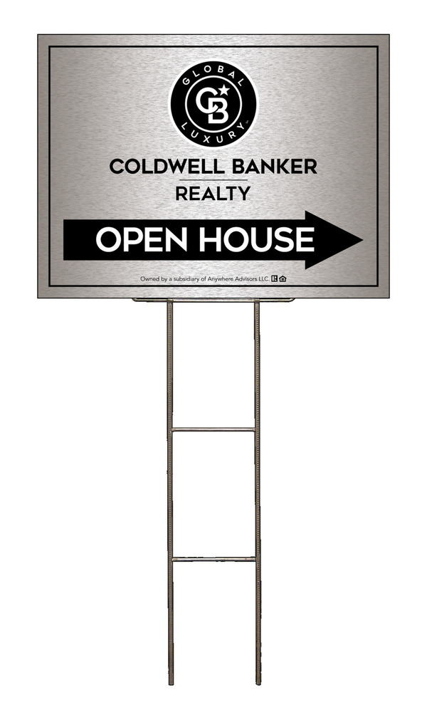 Wire H-Stake and Office Open House Sign Panel Unit, 18h x 24w, 4mm Corrugated