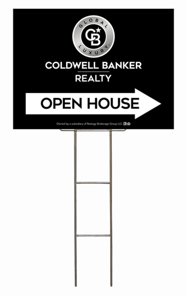Wire H-Stake and Office Open House Sign Panel Unit, 18h x 24w, 4mm Corrugated