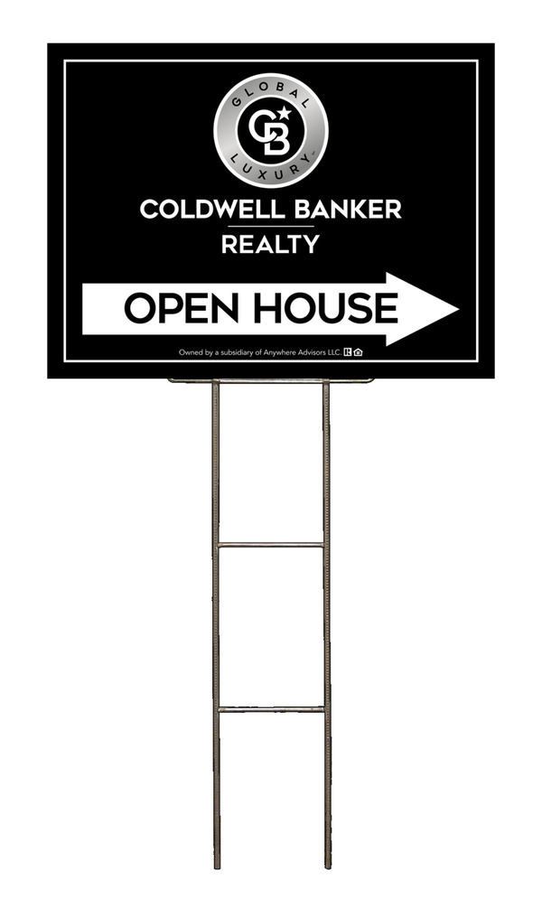 Wire H-Stake and Office Open House Sign Panel Unit, 18h x 24w, 4mm Corrugated
